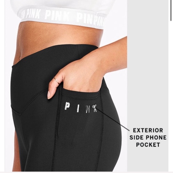 💕VS PINK BLACK & GREY MARL ULTIMATE V LEGGINGS - Picture 8 of 10